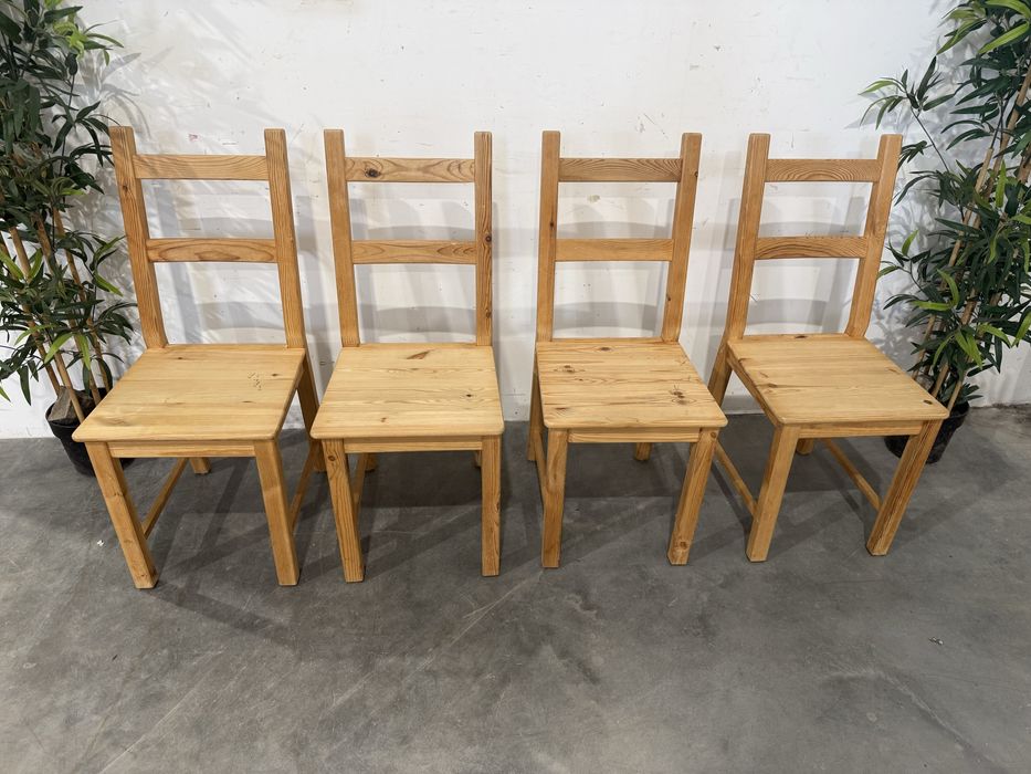 Fajne cztery sosnowe krzesła Ikea Ivar super stan dowóz wysyłka