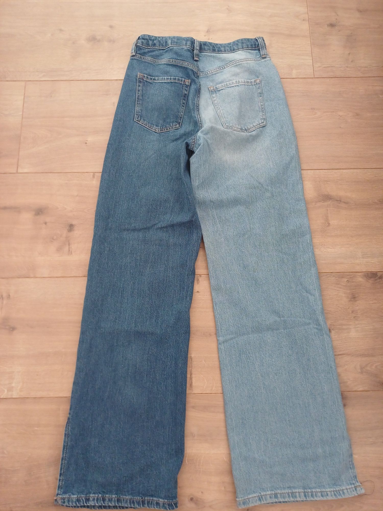 Dżinsy jasnoniebieskie H&M Wide fit jeans 164cm