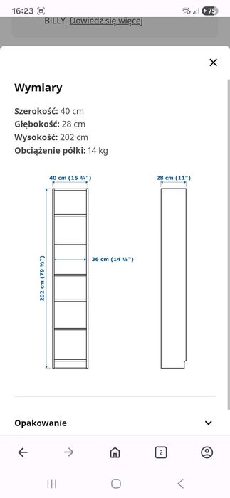 Sprzedam dwa regały Billy