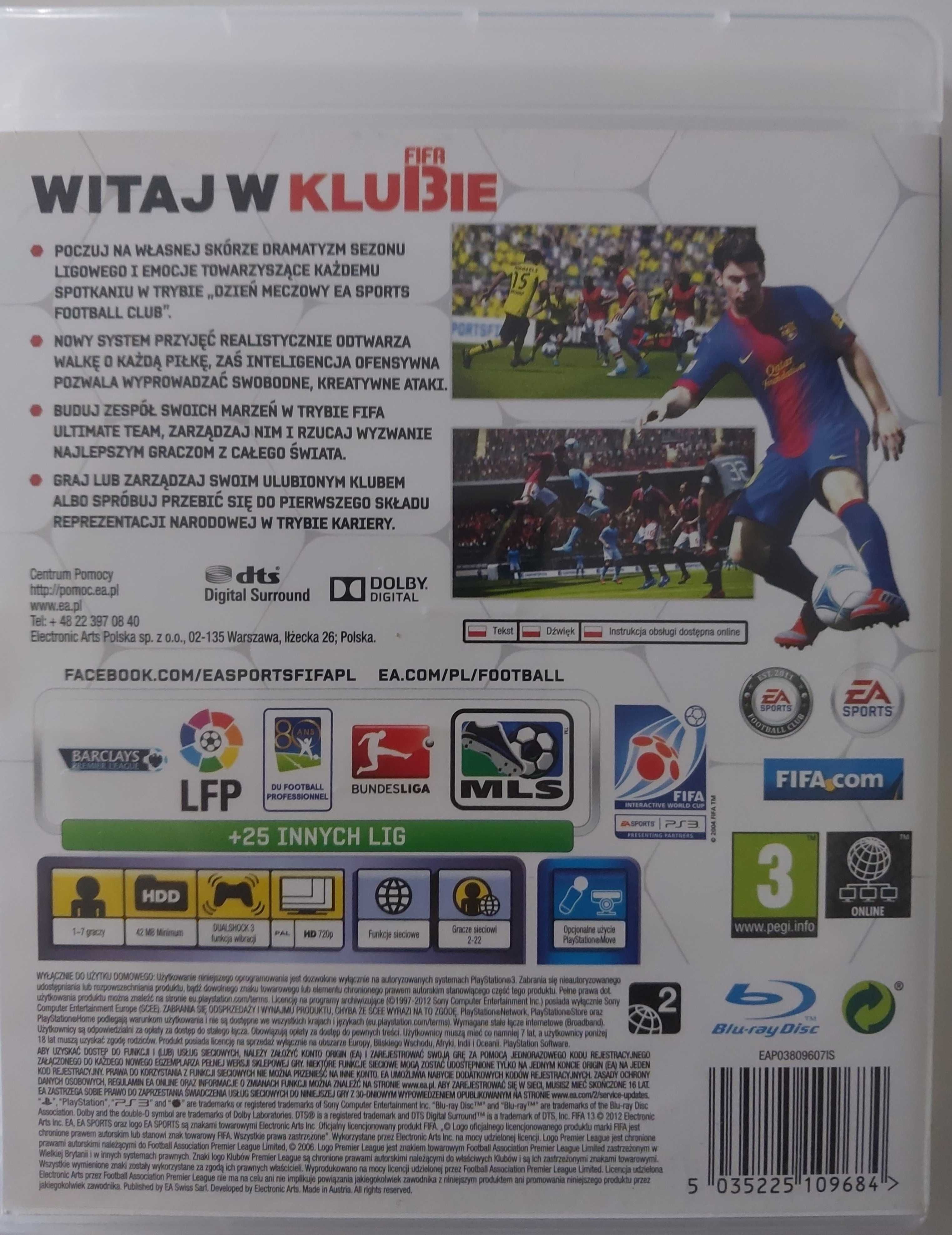Gra Fifa 13 na Playstation 3 PL stan BDB