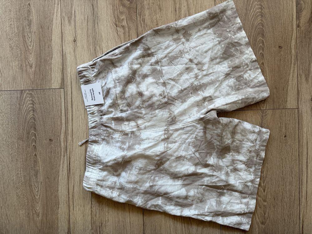 Spodenki lniane h&m nowe oryginal modny kroj