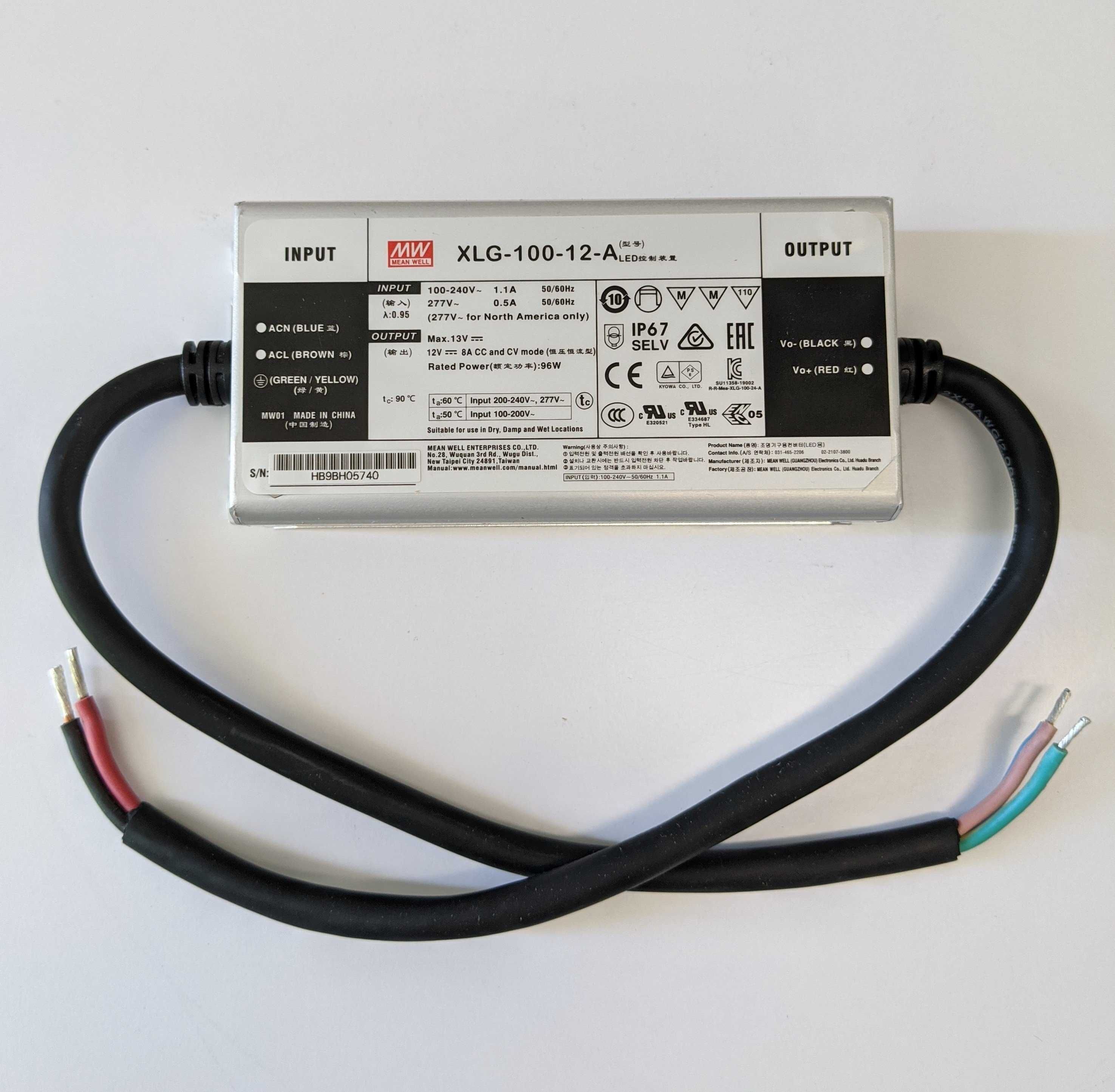Блок живлення Mean Well 100W 12V 8А IP67 XLG-100-12-A