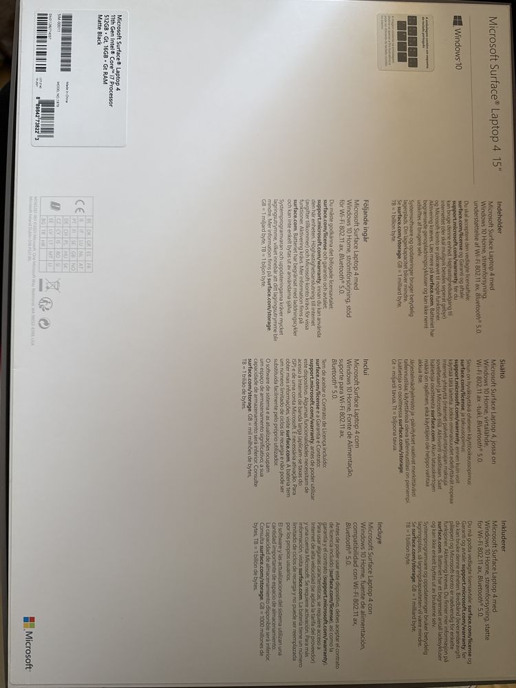 Surface Laptop 4 - i7 11ª Gen | 16 GB RAM | 512 GB SSD | 15” Touch