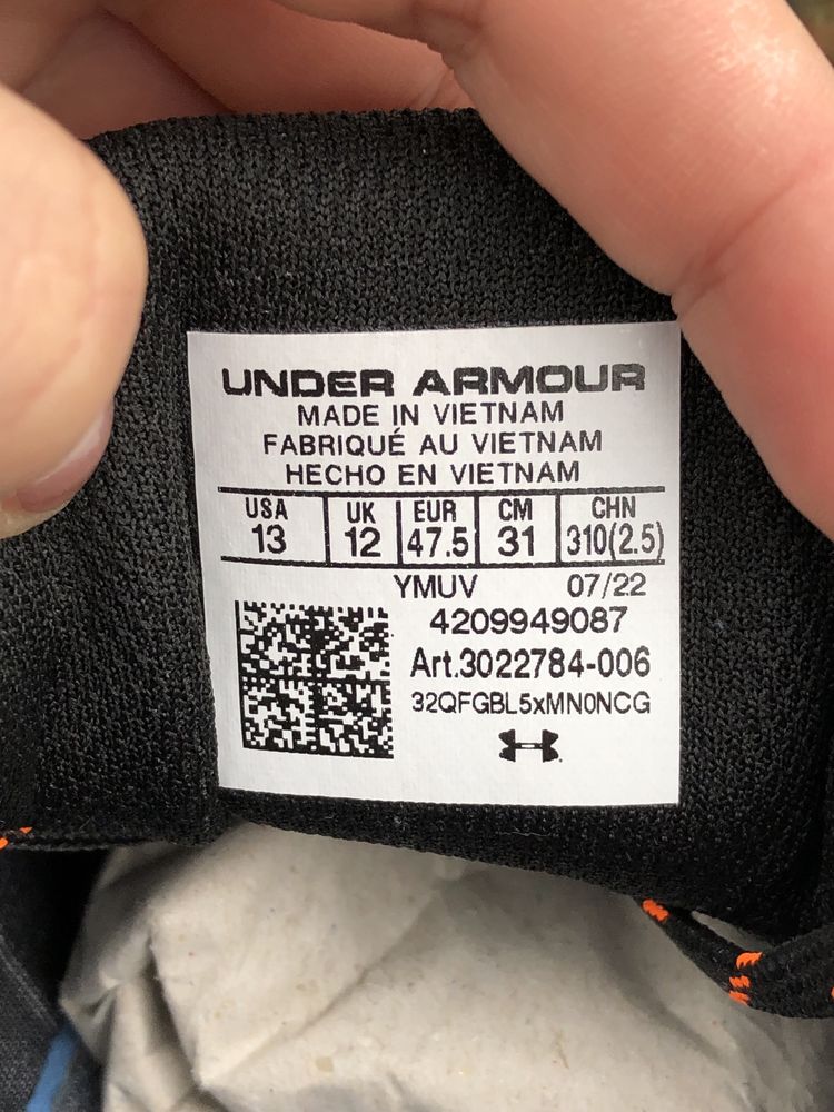 Кросівки Under Armour ChGD Trail GTX 3022784-006 оригінал 47,5(31 см)