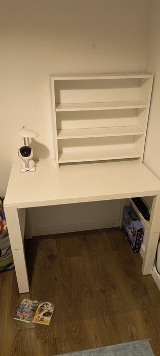 PAHL białe biurko z nadstawką
