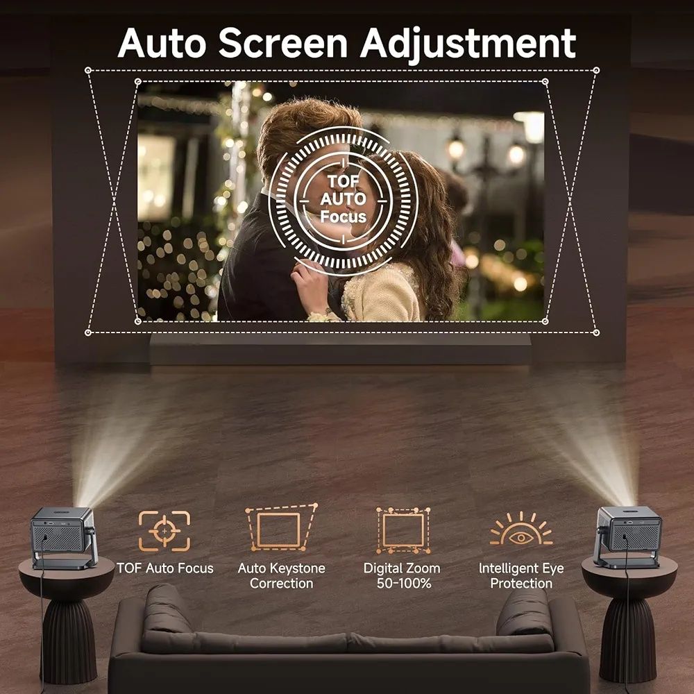 Mini Projektor iSinbox Q8 PRO z Auto Focus WiFi 6