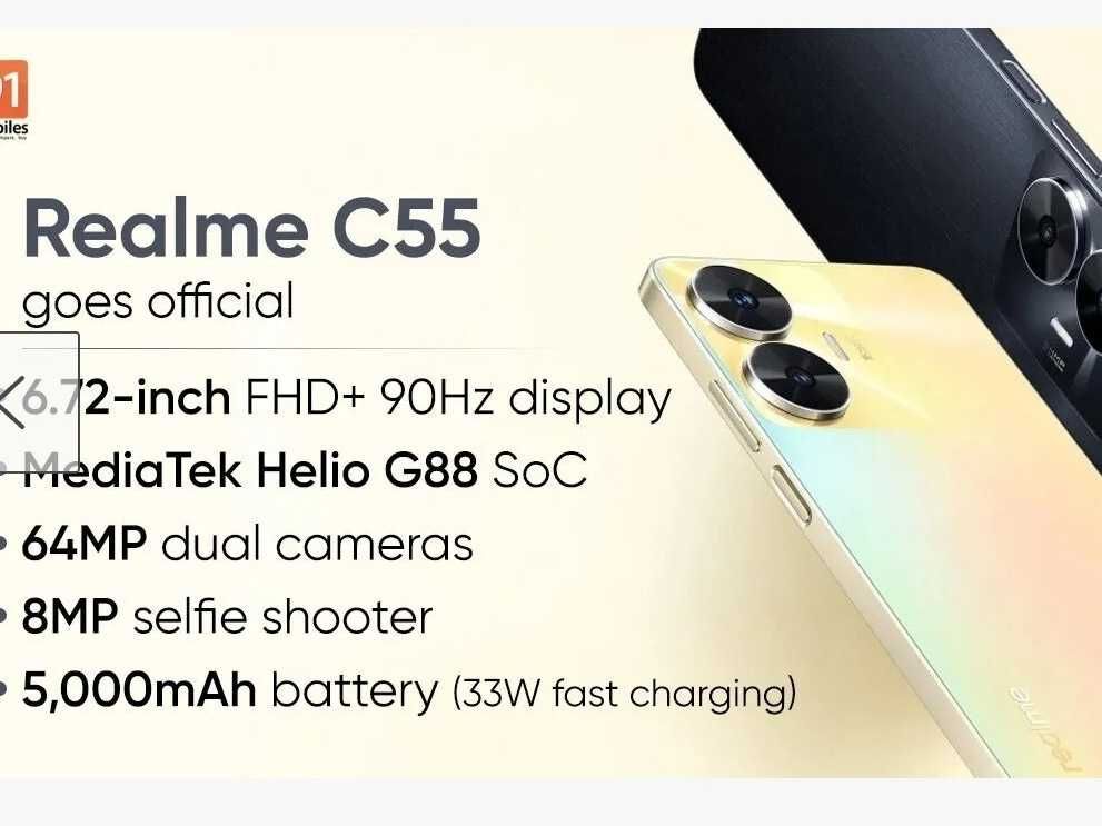 Hit. Realme c55.PAMIĘĆ 8/256.Android 13.Gw.prod