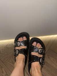 Zara шлепки черные черевики