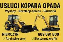 !!!KOPARA OPADA!!!      Usługi koparkami i koparko-ładowarką