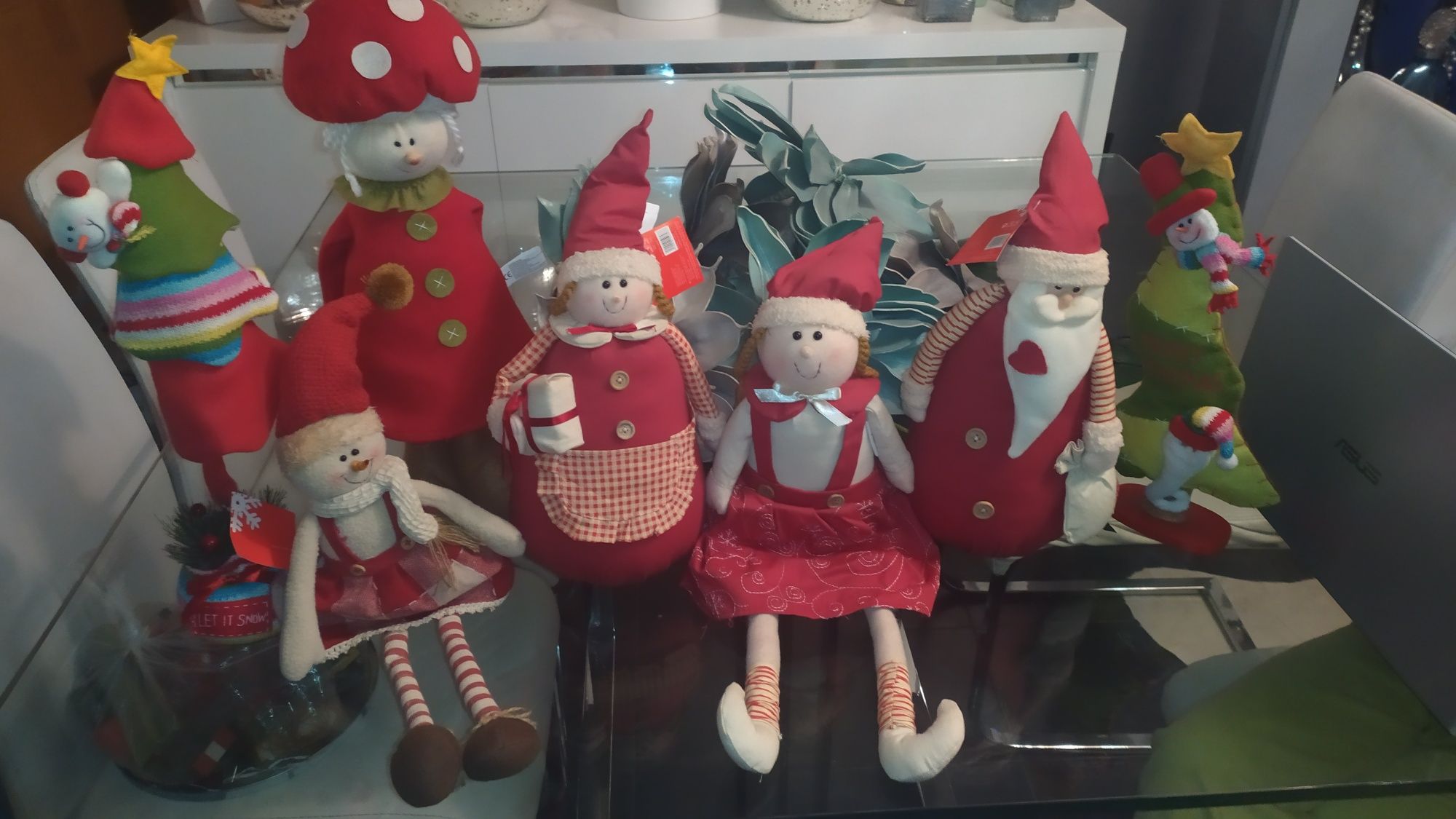 Conjunto de 7 figuras decorativas de natal