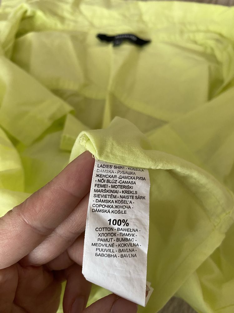 Koszula Reserved XS/34 S/36 żółta neon neonowa na krótki rękaw