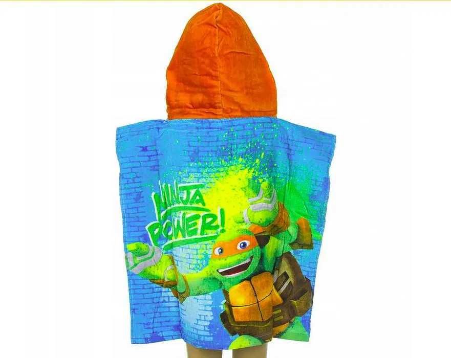 Turtles - Żółwie Ninja Ponczo Ręcznik Kąpielowy z Kapturem.
