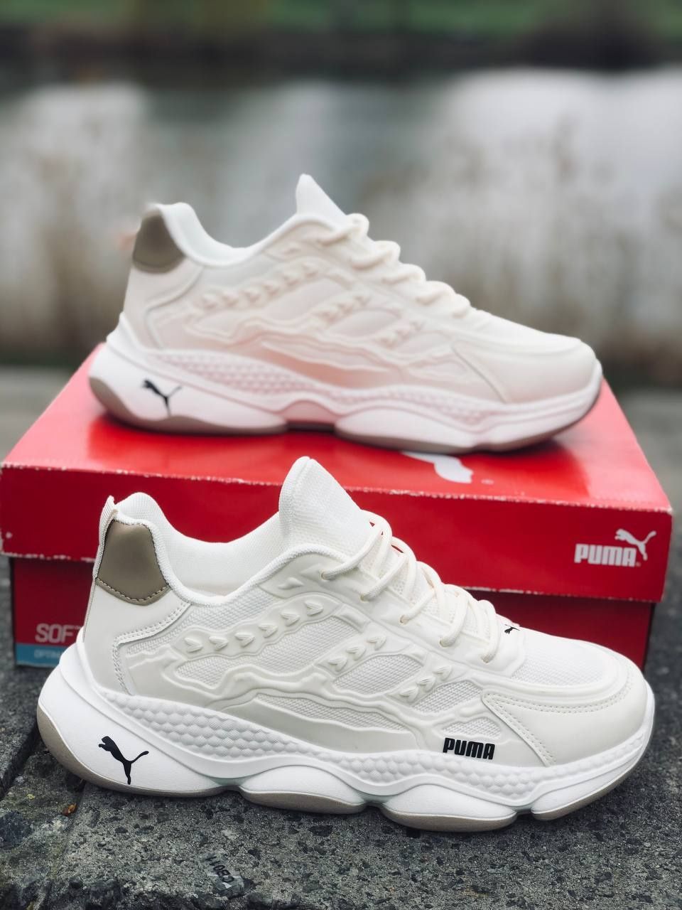 Мужские кроссовки Puma Белые летние кроссовки пума