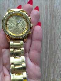 zegarek damski + zestaw biżuterii, kolor złoty