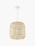 Mała bambusowa lampa wisząca Adam, Ø 35 cm