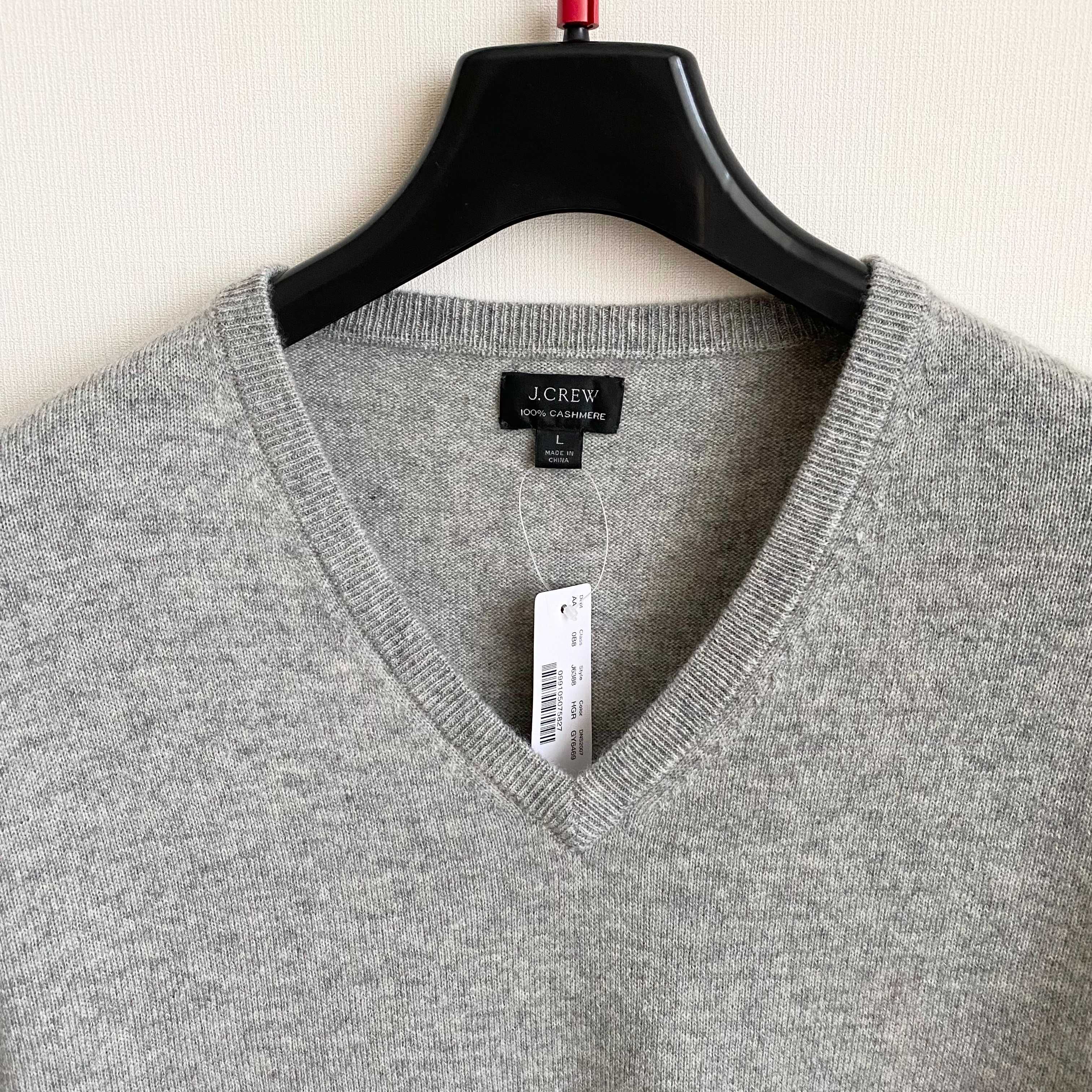 Кашемировый свитер J.Crew (США) серый  размер L 100% кашемир