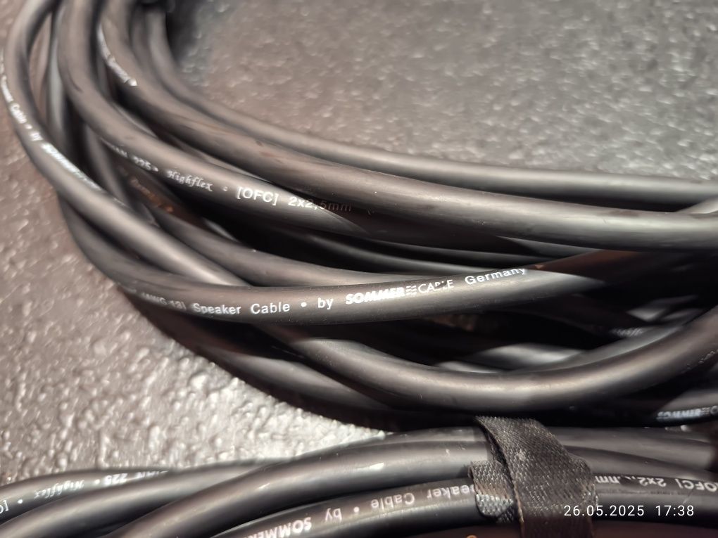 Kable przewody kolumnowe 15m sommer cable AWG 13 2*2,5