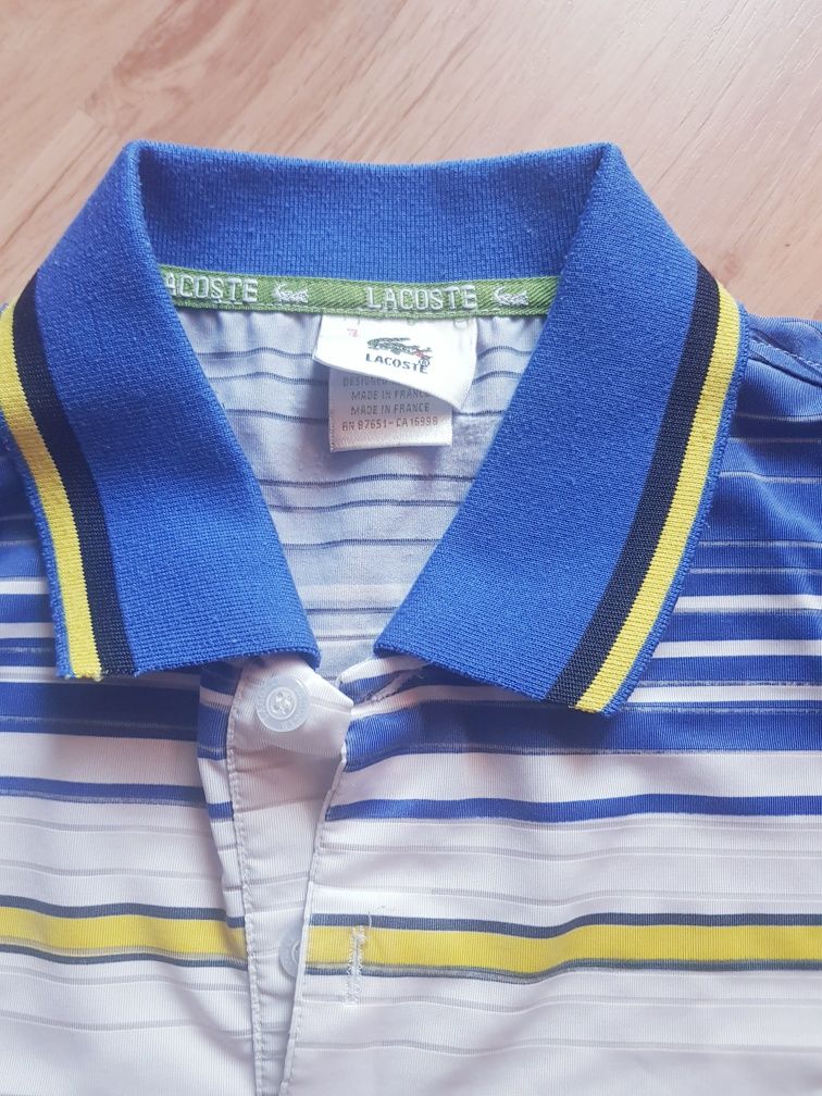 Bawełniana koszulka t-Shirt polo męski marki Lacoste rozmiar M/L.