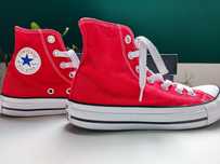 Converse, wysokie, czerwone, rozm. 35
