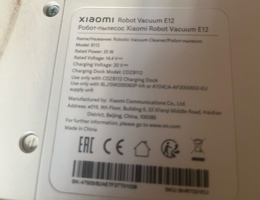 Xiaomi Robot Vacuum E12 (vendo ou troco) por portatil