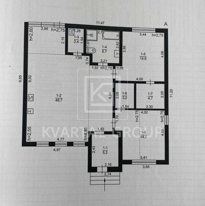 Одноповерховий будинок в сучасному стила з ремонтом. Микуличі