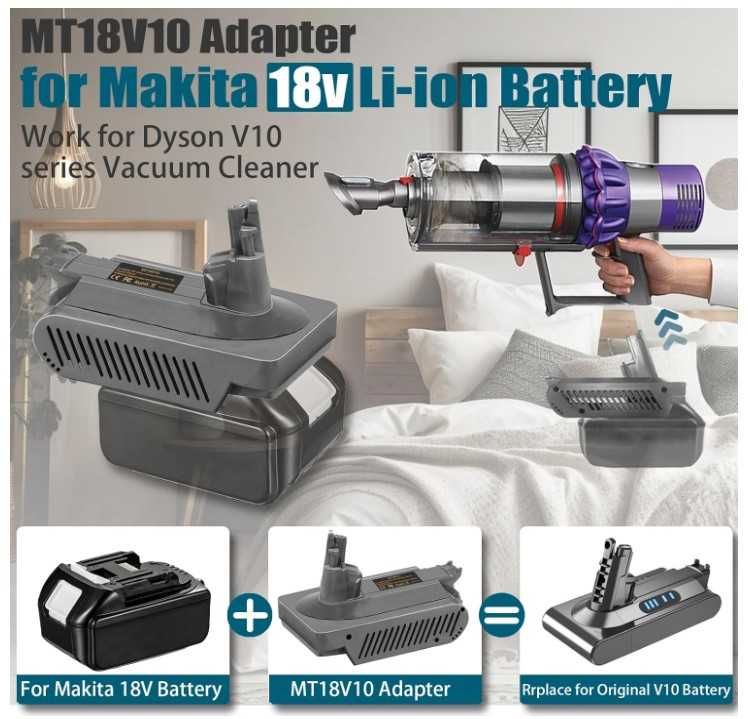 Adapter baterii Makita 18V do odkurzacza Dyson V10