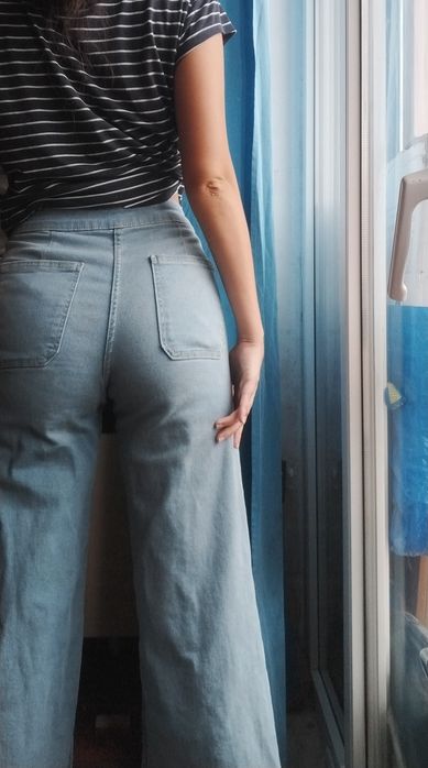 Calças de ganga - Cullote / wide leg / mom