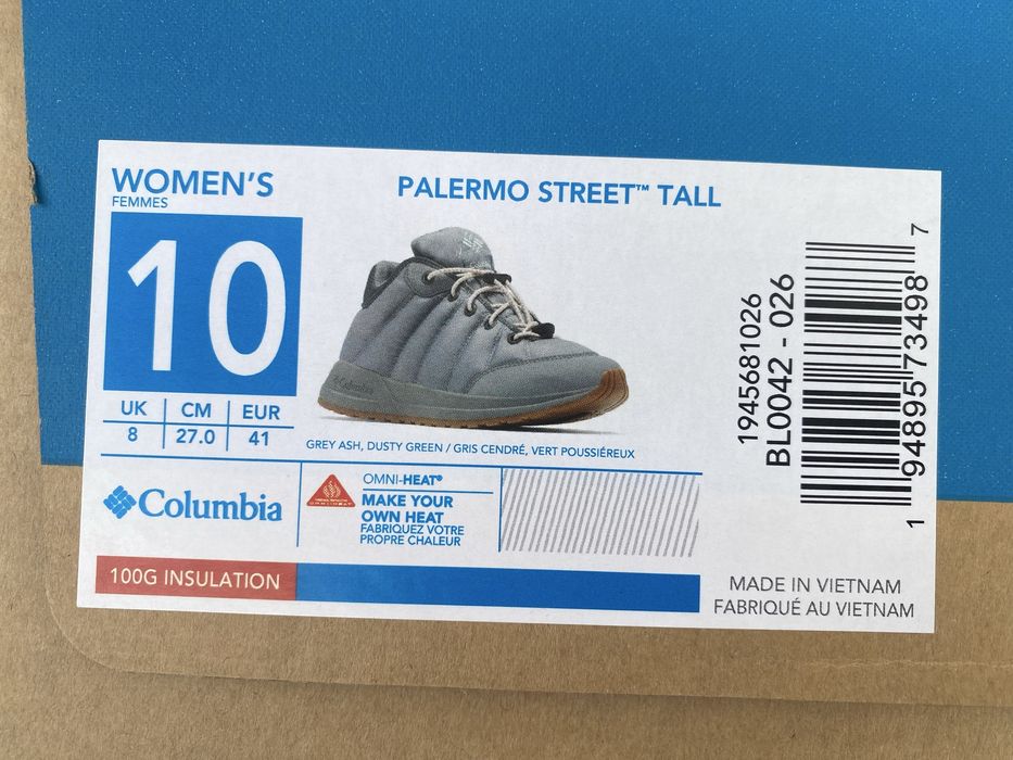 женские зимние ботинки кроссовки Columbia Palermo Street Tall