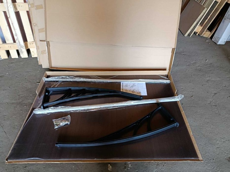 Козирок з дитого полікарбонату з кронштейнами та комплектом кріплення