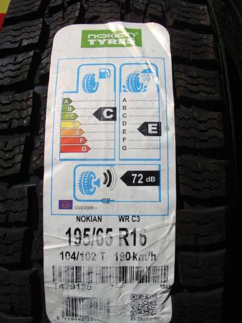 NOWE 195/65 R16C Nokian WR C3