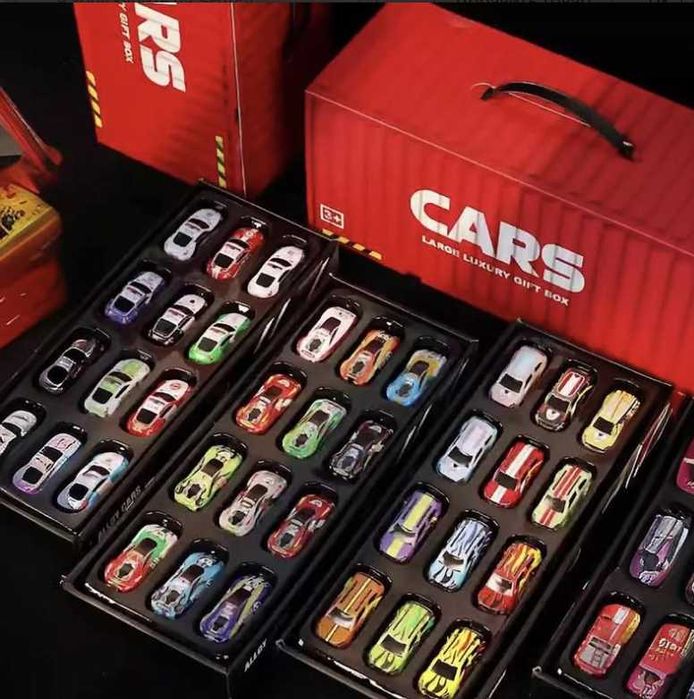 Набор детских гоночных машинок в контейнере 48 шт. Набір машинок 48 шт