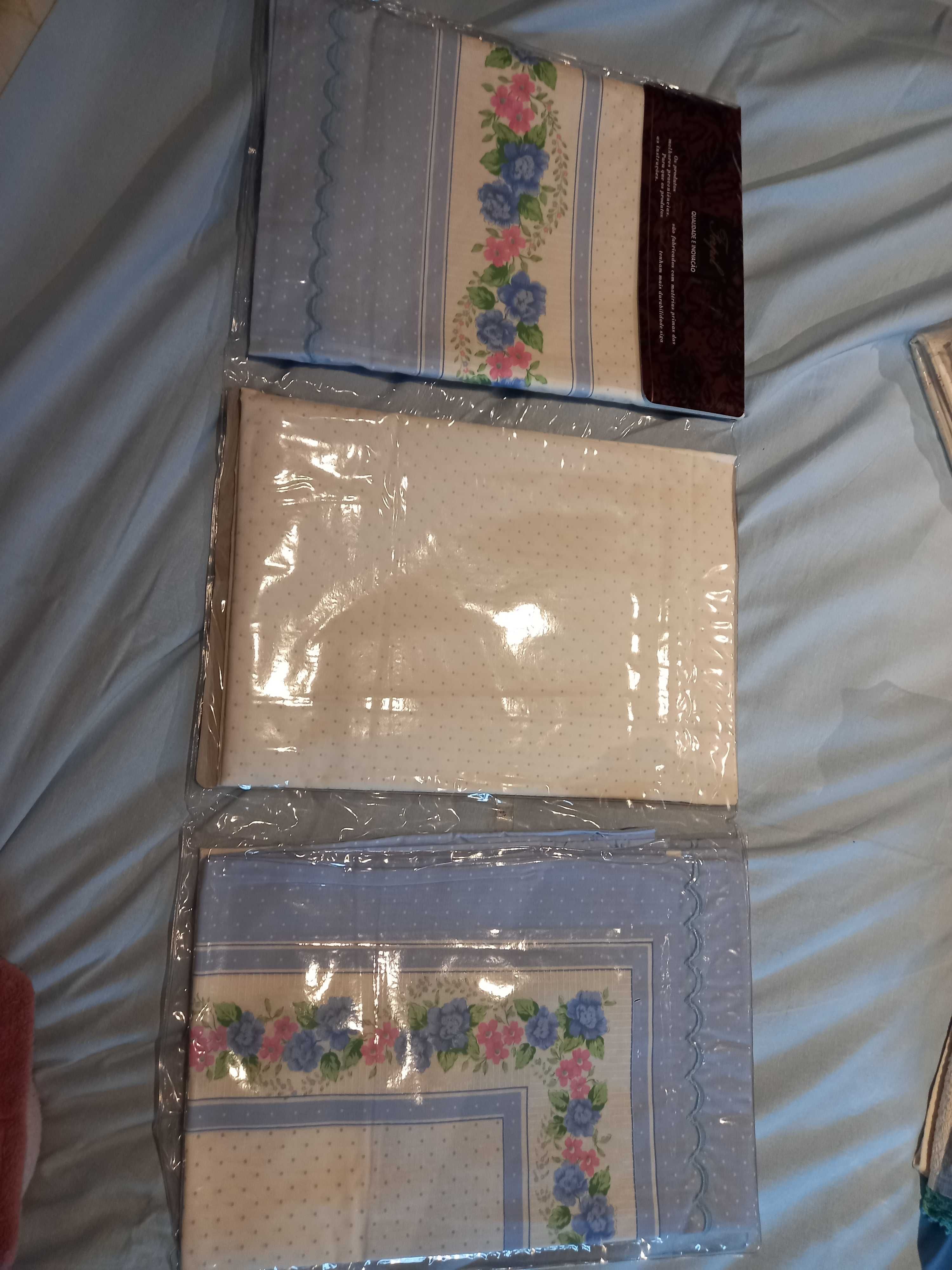 Conjunto de lençóis novos de casal - Texteis Lar