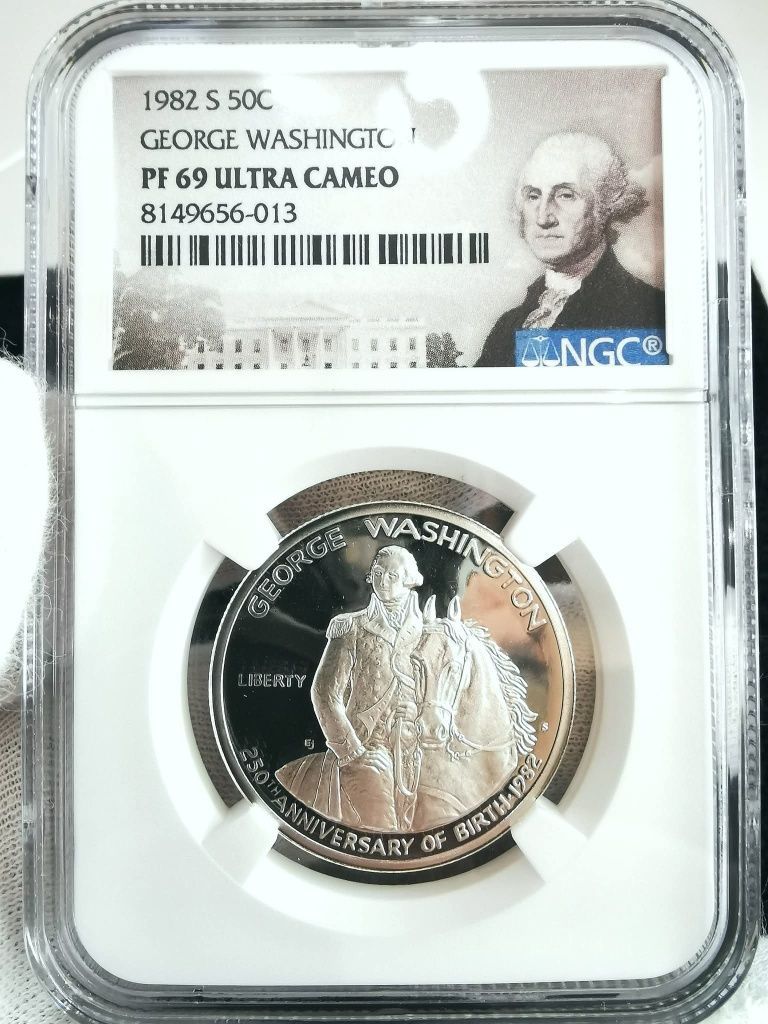 50 центів 1982р. США Джордж Вашингтон. NGS PF 69 ULTRA GAMEO.