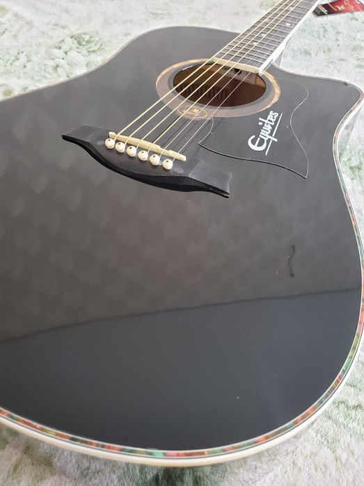 акустическая новая гитара черная регулируется гриф