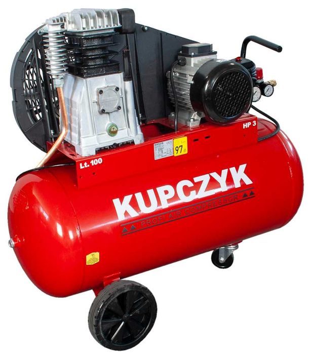 Kompresor Tłokowy Olejowy 495 l/min 10 Bar 100l 400v Dostawa 0 zł