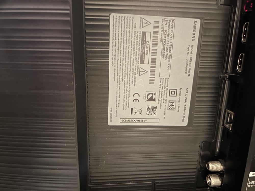 Samsung 55 Smart TV, Wifi 7, Crystal 7 серия
