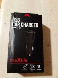 Ładowarka samochodowa USB car charger Maxlife wysyłka