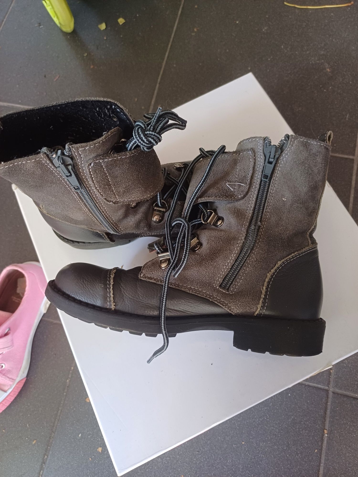 Buty zimowe Zarro skora naturalna r.32