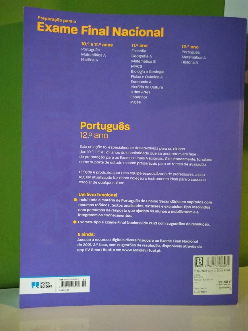 Livro Preparação para o Exame Final Nacional Português
