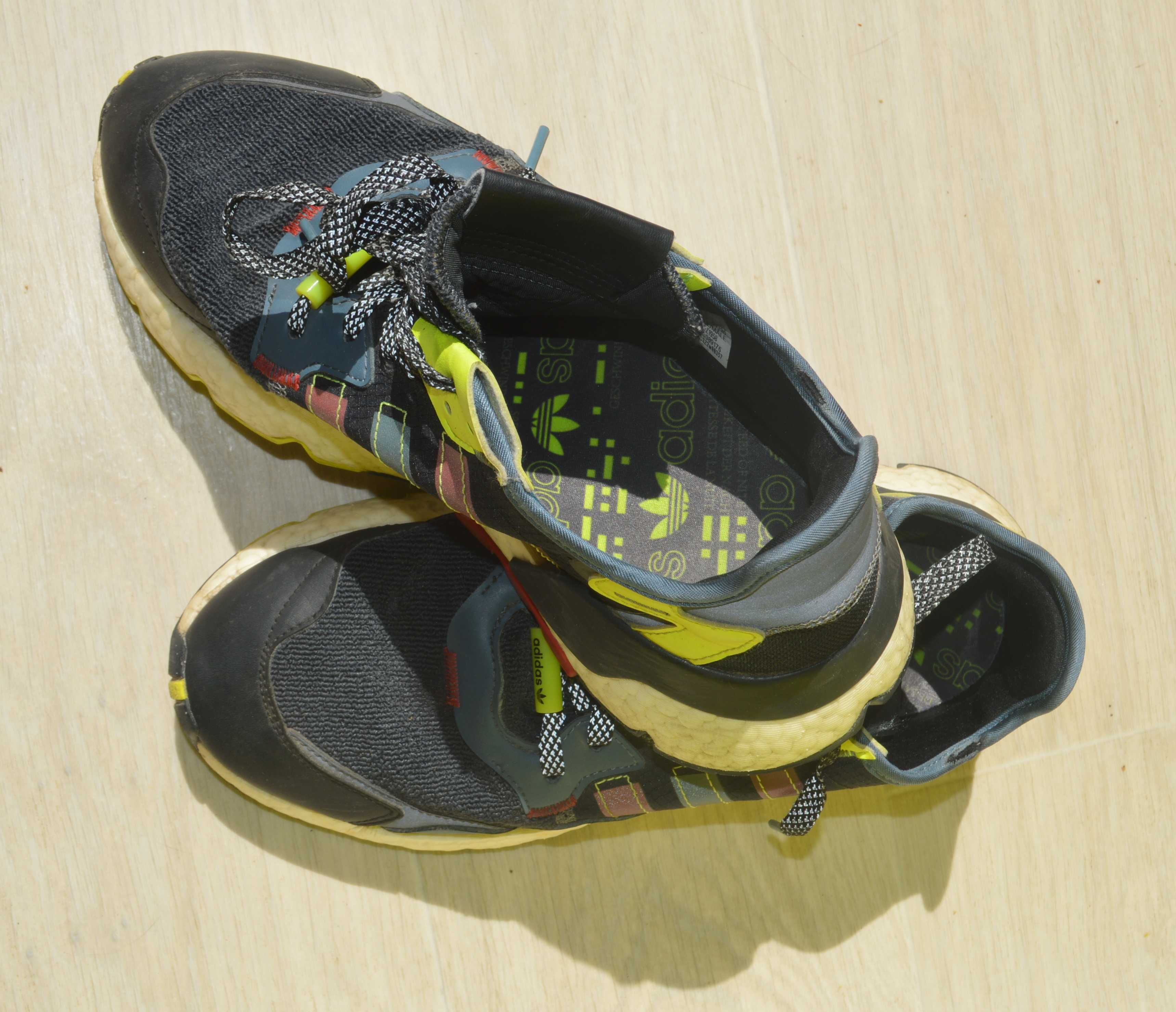 Кроссовки адидас Nite Jogger Grey Blue Yellow p:42