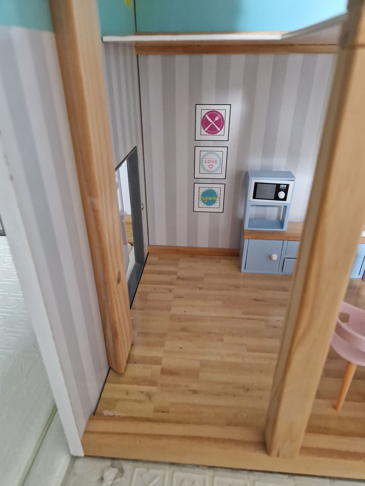 Domek dla lalek XXL, 54 elementy - drewniany, stan idealny