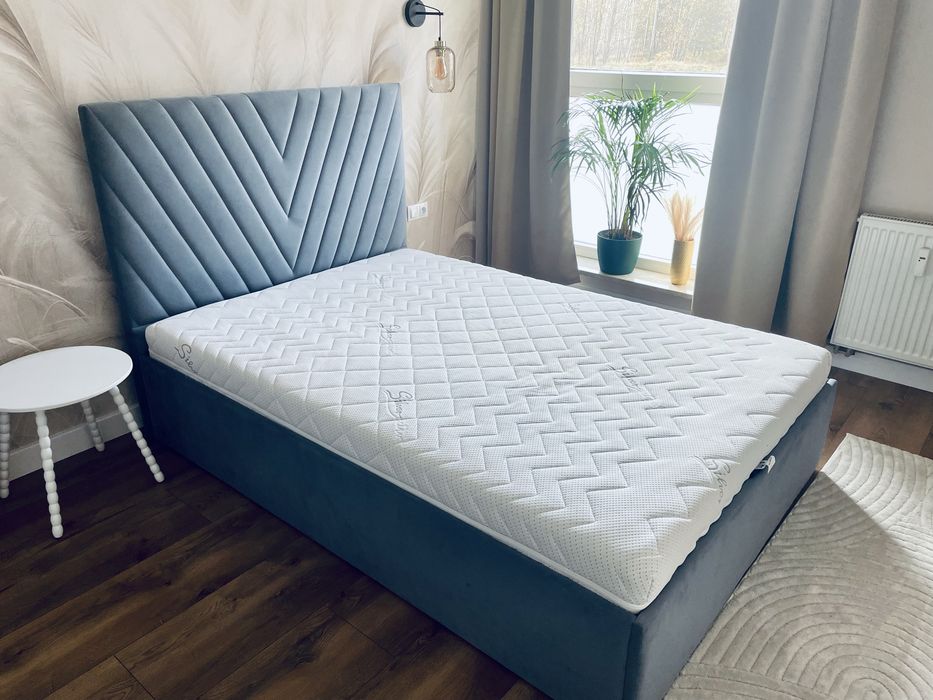Łóżko 140x200 z pojemnikiem + materac