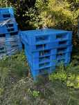 Paleta transportowa niebieska plastikowa