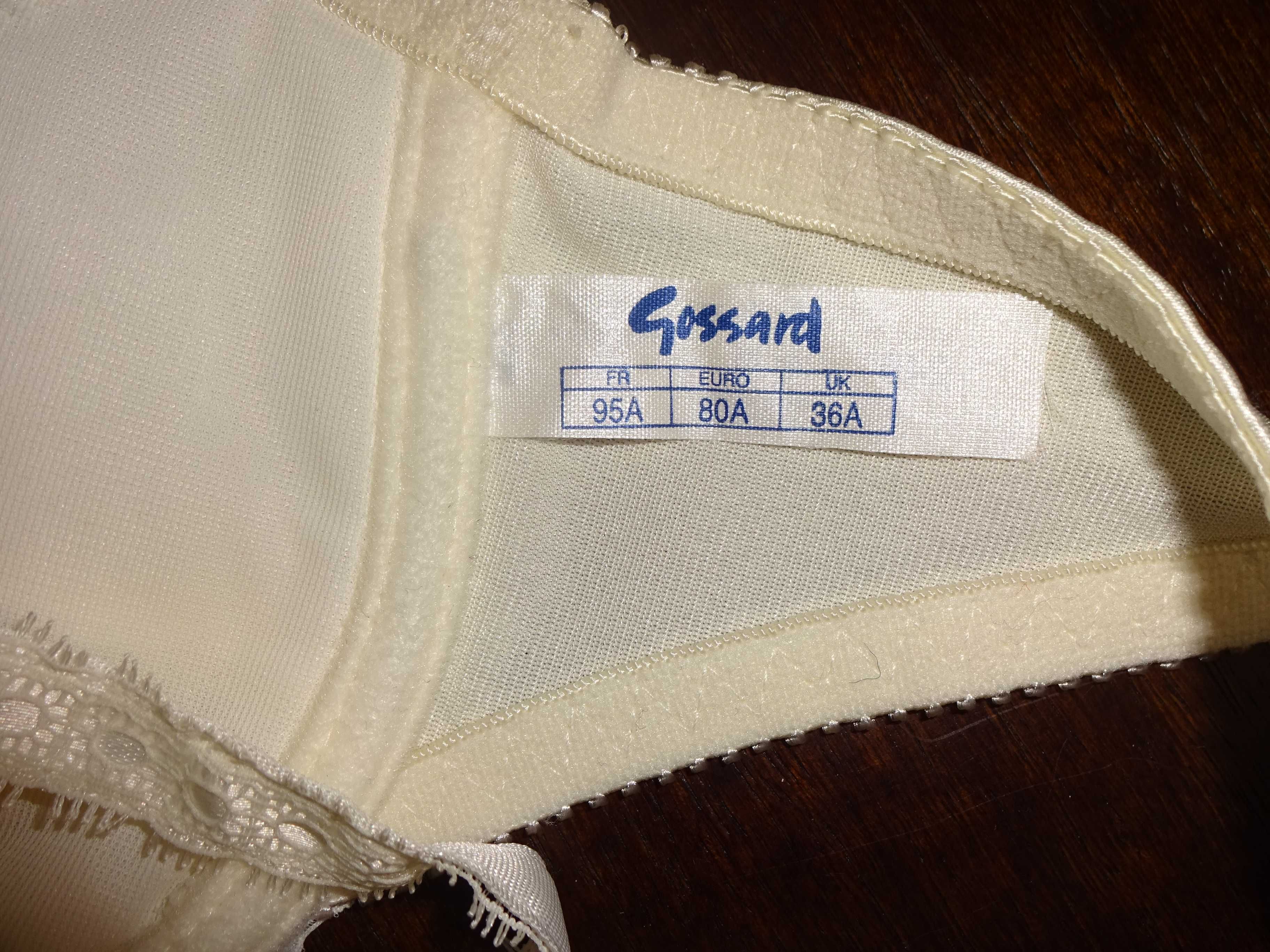 GOSSARD kremowy ivory biustonosz zapinany z przodu EURO 80A