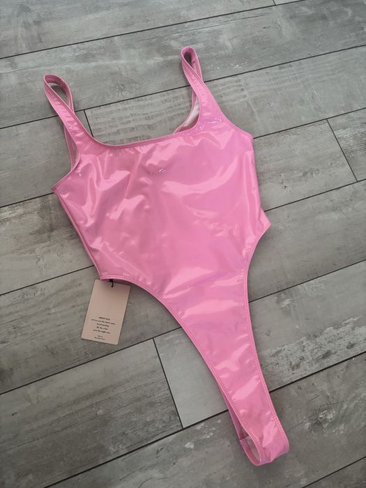 Body mocno wycięte różowe XS nowe Shein