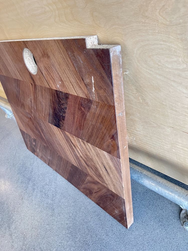79cm IKEA blat BARKABODA naturalny fornir orzech garaż warsztat gruby