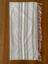 H&M Home Fouta Ręcznik plażowy Obrus bawełna 80x165cm beżowy