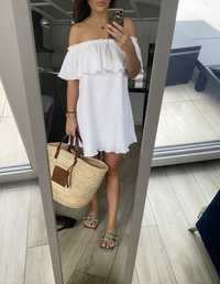 Zara sukienka hiszpanka biała 36 S mini