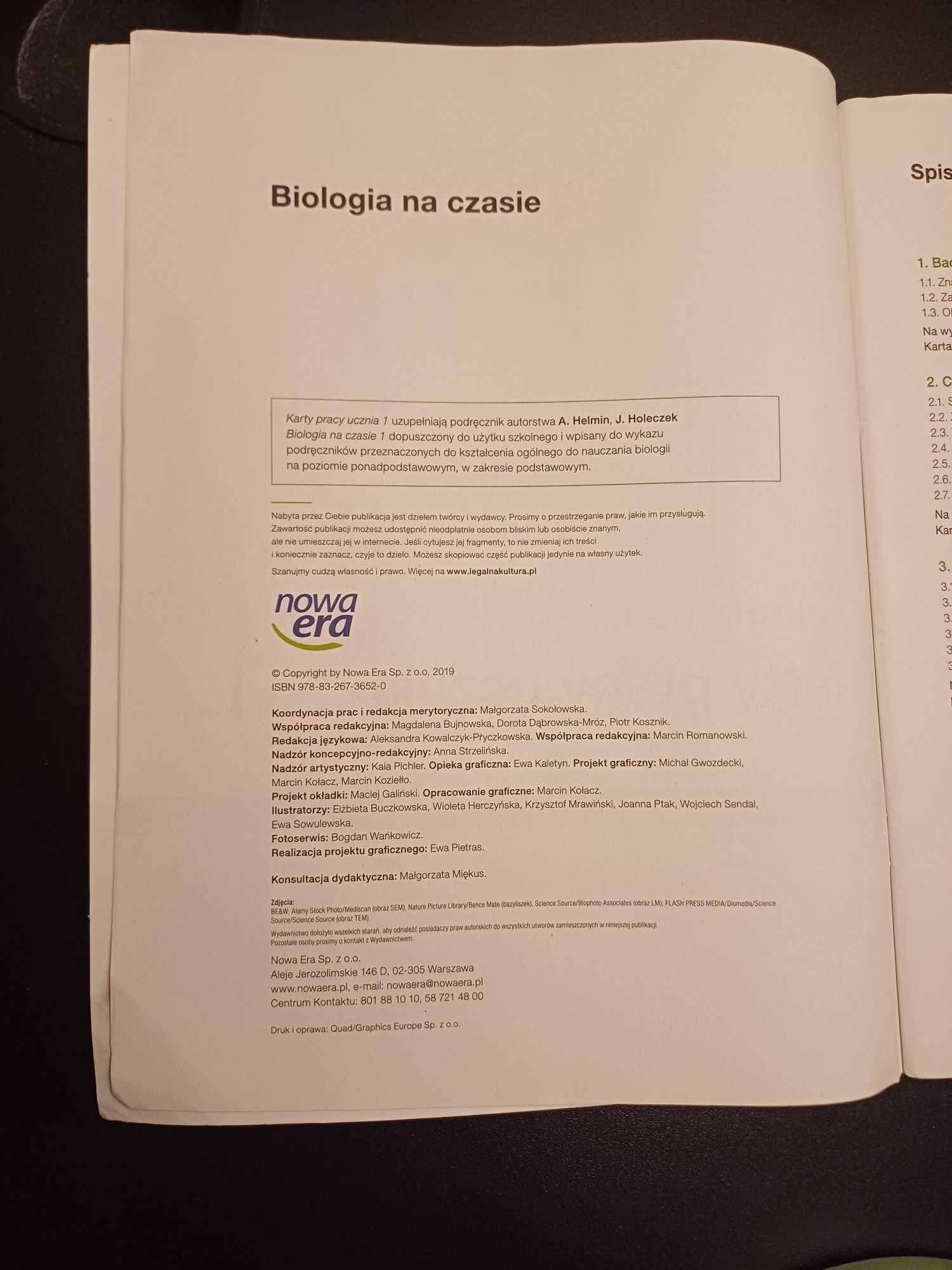 Biologia na czasie karty pracy 1