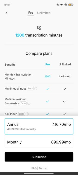 Річна підписка Plaud Annual Unlimited Plan